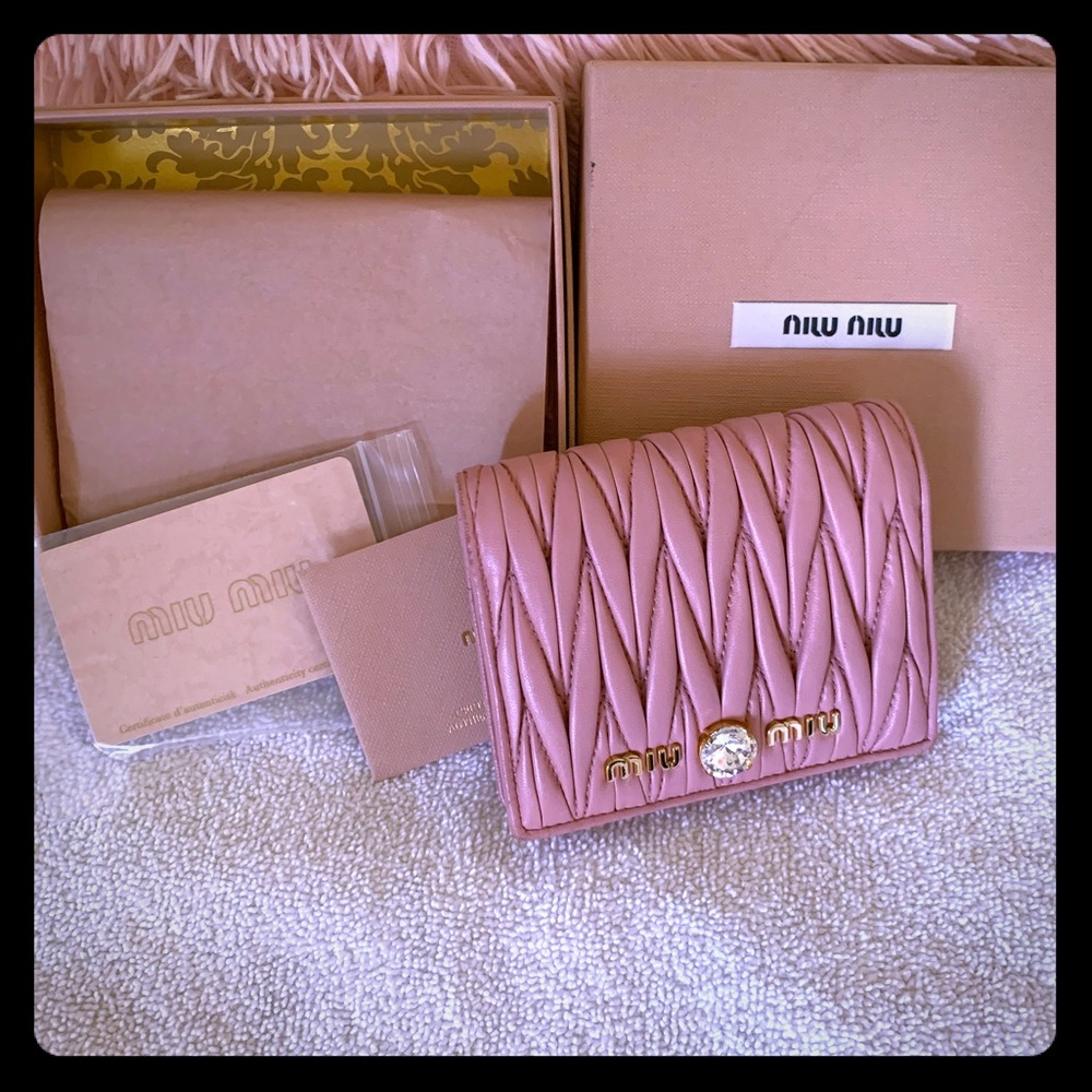 RARE MIU MIU PINK WALLET